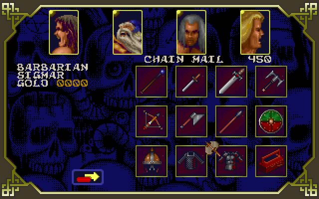 heroquest screenshot for dos