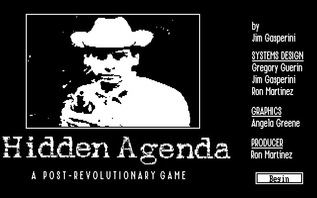 hidden-agenda screenshot for dos