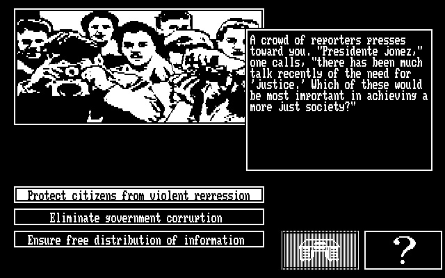 hidden-agenda screenshot for dos