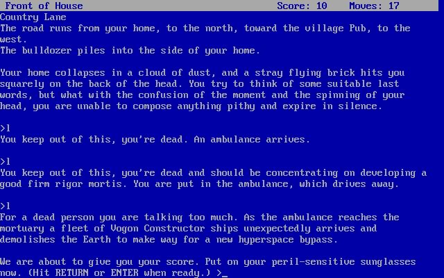 the-hitchhiker-s-guide-to-the-galaxy screenshot for dos