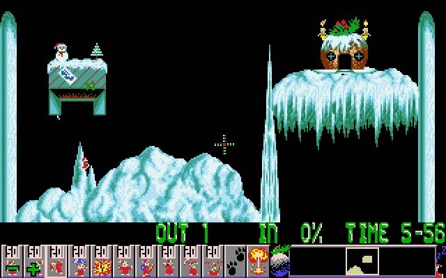 holiday-lemmings screenshot for dos