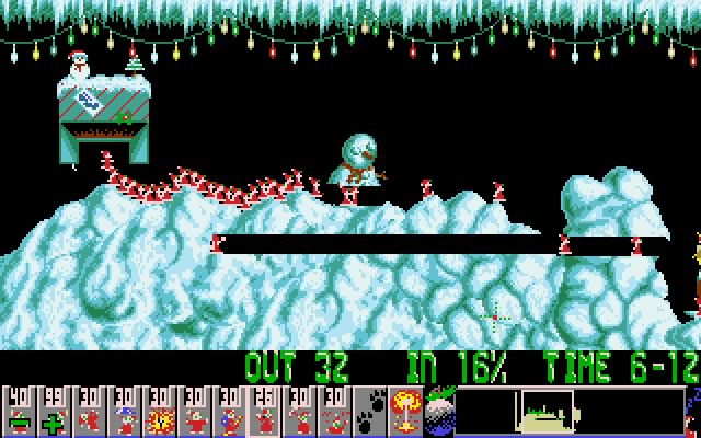 holiday-lemmings screenshot for dos