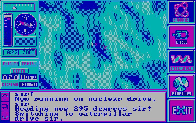 the-hunt-for-red-october screenshot for dos