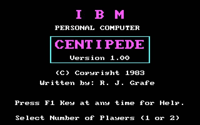 ibm-centipede screenshot for dos