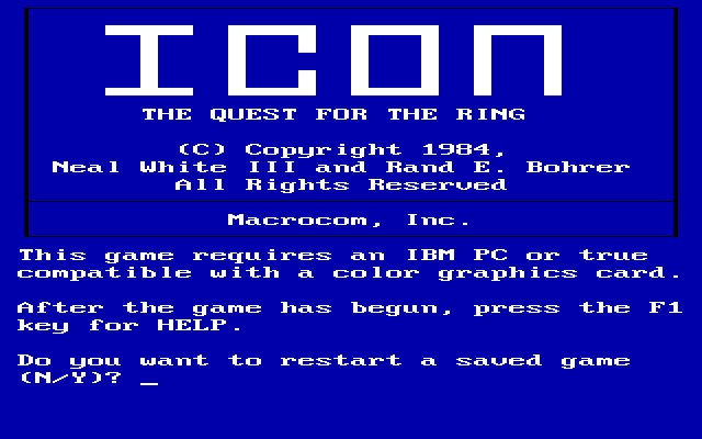 icon-quest-for-the-ring screenshot for dos