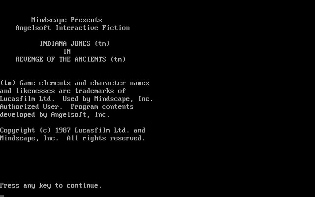 indiana-jones-revenge-of-the-ancients screenshot for dos