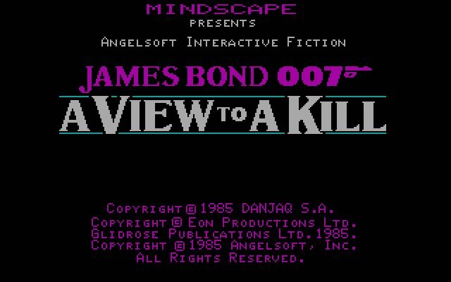 james-bond-007-a-view-to-a-kill screenshot for dos