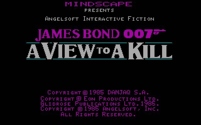 James Bond 007: A View to a Kill