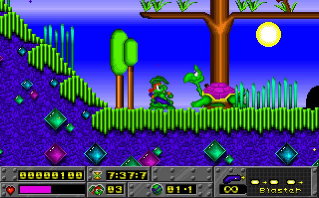 jazz-jackrabbit-holiday-hare screenshot for dos