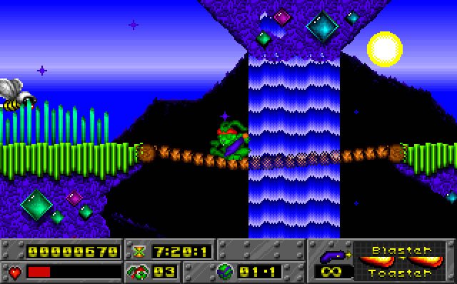 jazz-jackrabbit-holiday-hare screenshot for dos