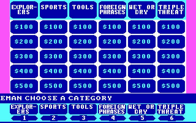 jeopardy screenshot for dos