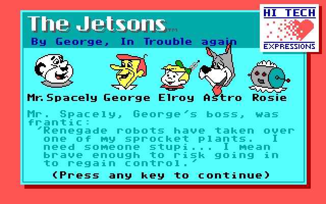 the-jetsons-by-george-in-trouble-again screenshot for dos