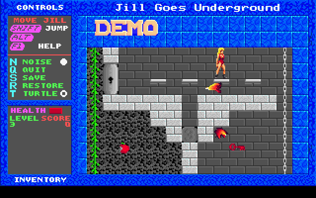 jill-of-the-jungle-2-jill-goes-underground screenshot for dos