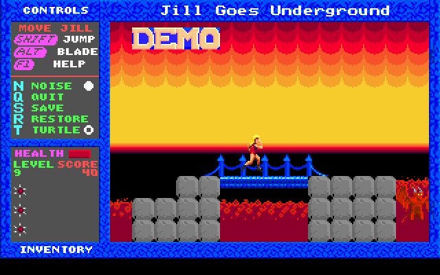 jill-of-the-jungle-2-jill-goes-underground screenshot for dos