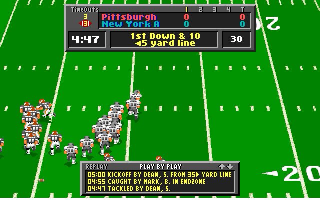 joe-montana-football screenshot for dos