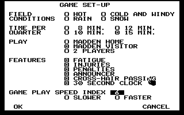 john-madden-football screenshot for dos