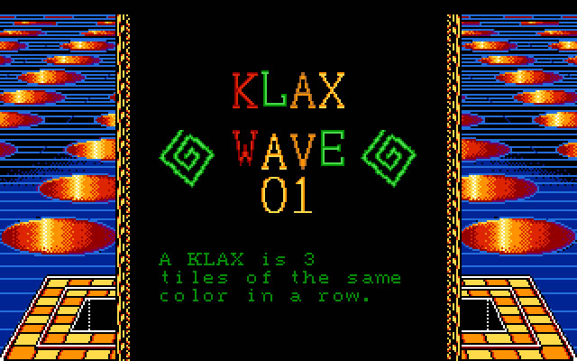 klax screenshot for dos