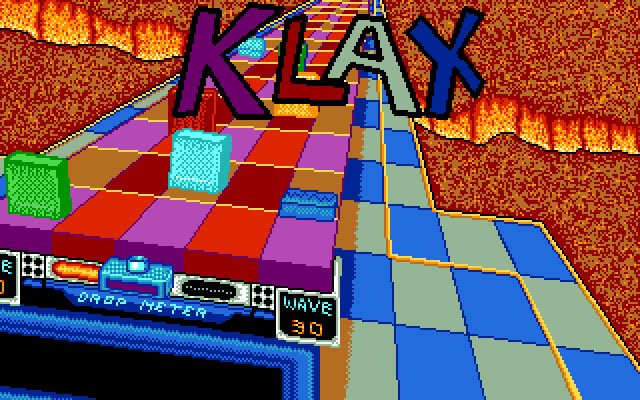 klax screenshot for dos