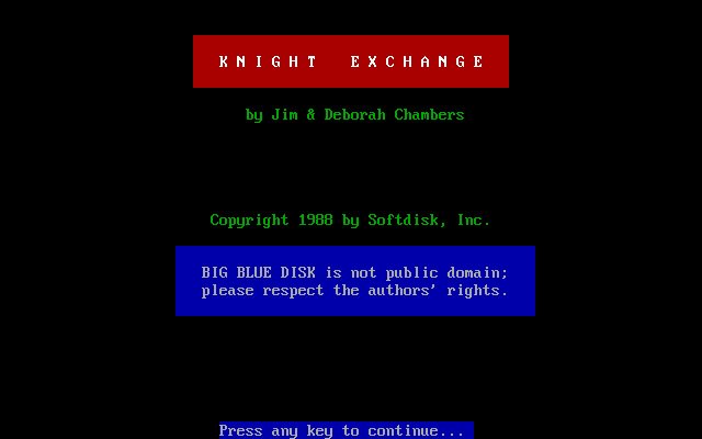 knight-exchange screenshot for dos