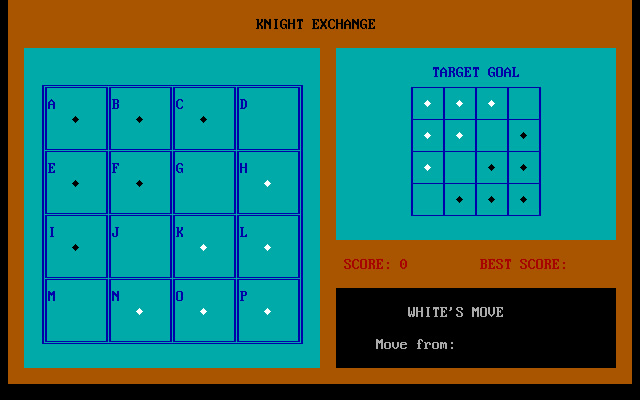 knight-exchange screenshot for dos