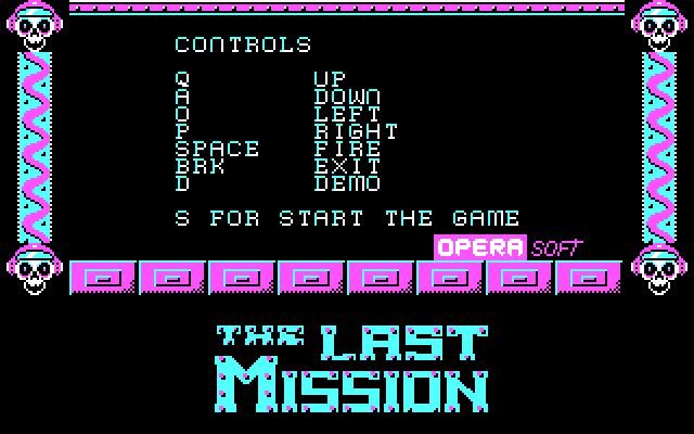 the-last-mission screenshot for dos