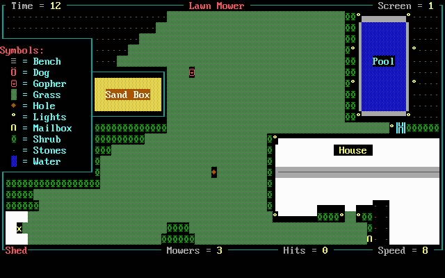 lawn-mower screenshot for dos