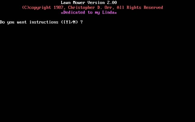 lawn-mower screenshot for dos