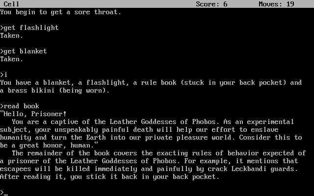 leather-goddesses-of-phobos screenshot for dos