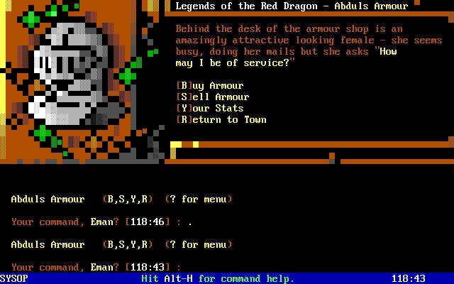 legend-of-the-red-dragon screenshot for dos