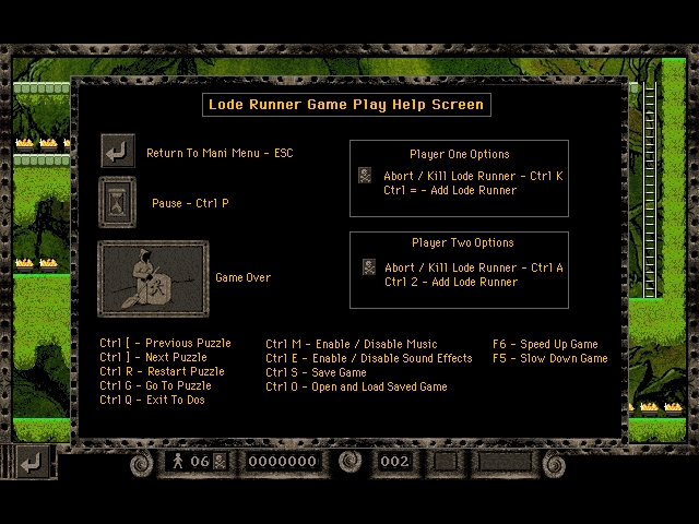 lode-runner-the-legend-returns screenshot for dos