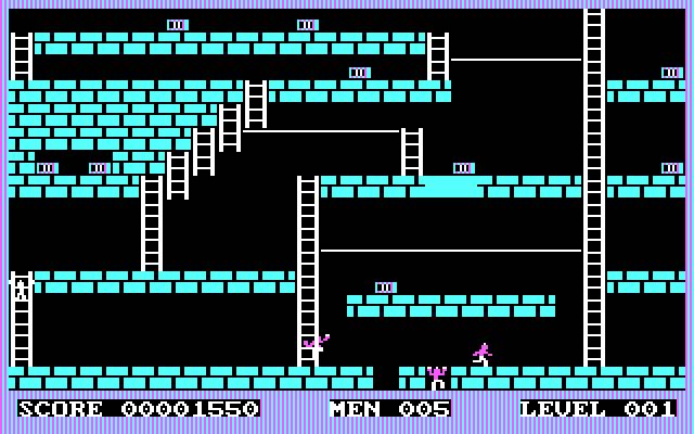 lode-runner screenshot for dos