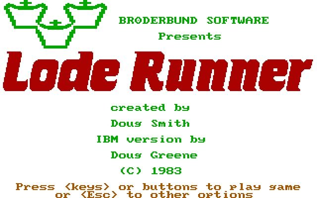 lode-runner screenshot for dos