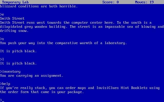 the-lurking-horror screenshot for dos