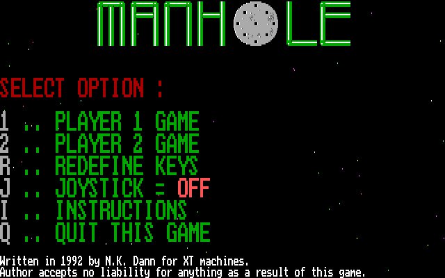 manhole screenshot for dos