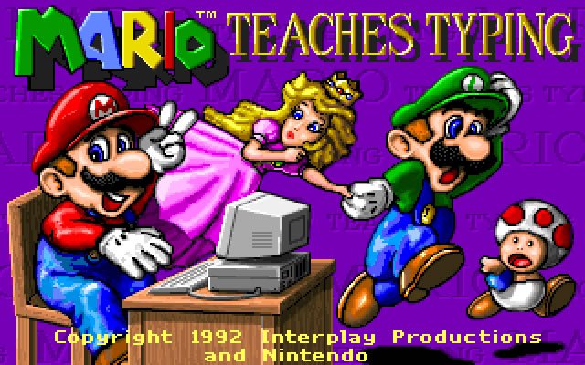 mario-teaches-typing screenshot for dos