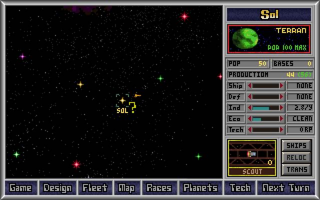 master-of-orion screenshot for dos