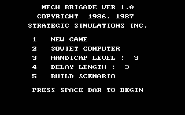 mech-brigade screenshot for dos