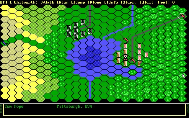 mech-war screenshot for dos