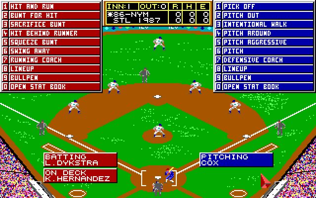 microleague-baseball screenshot for dos