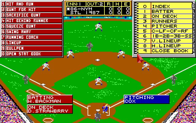 microleague-baseball screenshot for dos