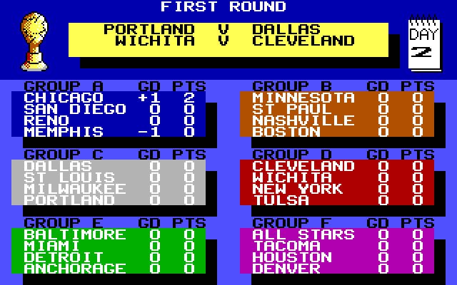 microprose-soccer screenshot for dos