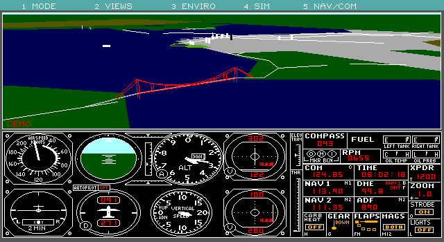 microsoft-flight-simulator-3-0 screenshot for dos