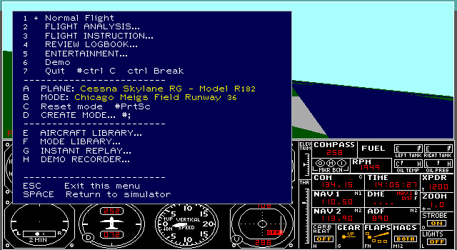 microsoft-flight-simulator-4-0 screenshot for dos
