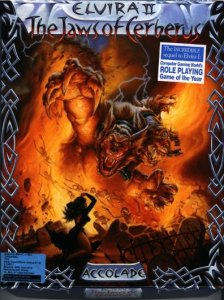 Elvira 2: The Jaws of Cerberus game box