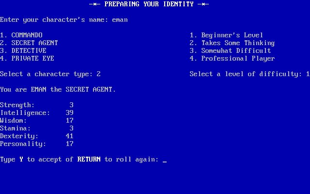 mission-mainframe screenshot for dos