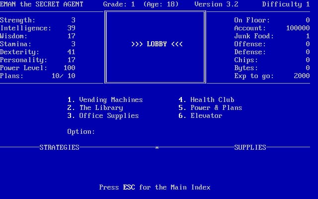 mission-mainframe screenshot for dos