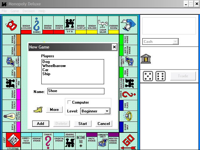 monopoly-deluxe screenshot for win3x
