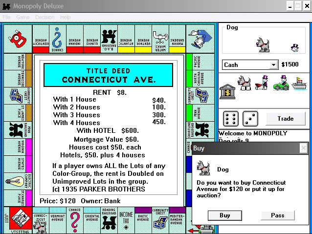 monopoly-deluxe screenshot for win3x