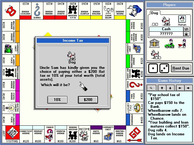 monopoly-deluxe screenshot for dos