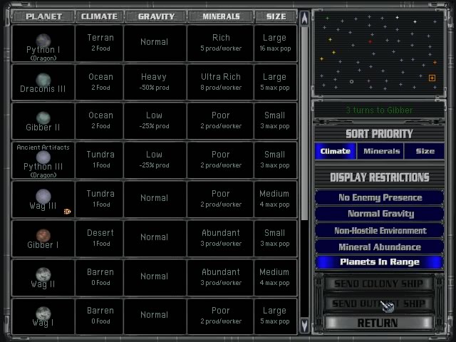 master-of-orion-2-battle-at-antares screenshot for dos